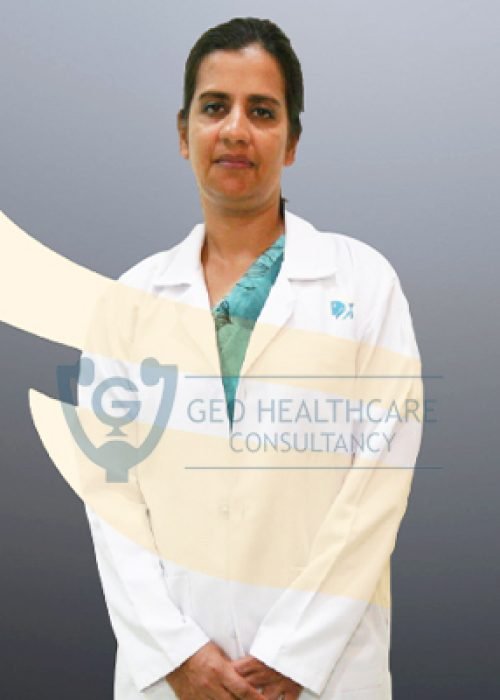 Female doctor in a white coat